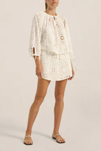 Load image into Gallery viewer, Delia White Eyelet Jacket - White
