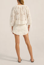 Load image into Gallery viewer, Delia White Eyelet Jacket - White