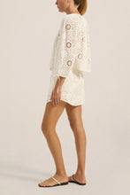 Load image into Gallery viewer, Delia White Eyelet Jacket - White