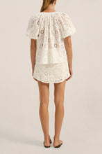 Load image into Gallery viewer, Abas White Eyelet Skirt - White