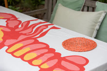 Load image into Gallery viewer, Big Lobster Catch  Tablecloth - White / Hibiscus