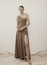 Load image into Gallery viewer, One Shoulder Como Maxi dress - Moet Gold
