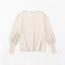 Load image into Gallery viewer, Aleger Cashmere Blend  Bell Sleeve Sweater - Light Shell