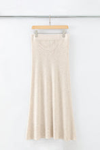 Load image into Gallery viewer, Cashmere Blend Ribbed Slip Skirt - Shell
