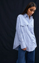 Load image into Gallery viewer, Riley Shirt - Navy/White stripe