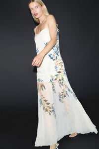La Mar Dropped Waist Scallop Gown