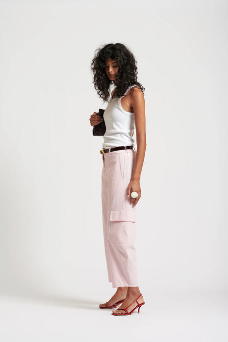 Le Weekend Cotton Nylon Pant - Icy Pink