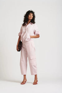 Le Anorak washed cotton shirt - Icy Pink