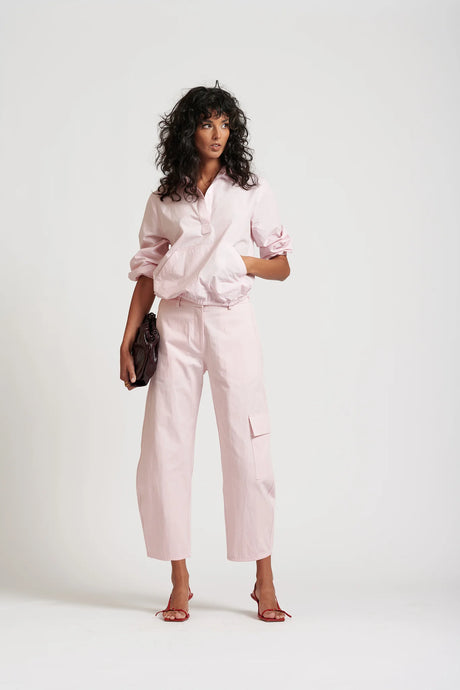 Le Anorak washed cotton shirt - Icy Pink