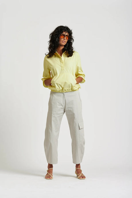 Le Anorak washed cotton shirt - Citron
