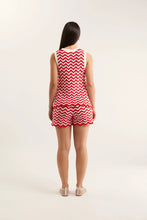 Load image into Gallery viewer, Pearle Top - Red/Ivory