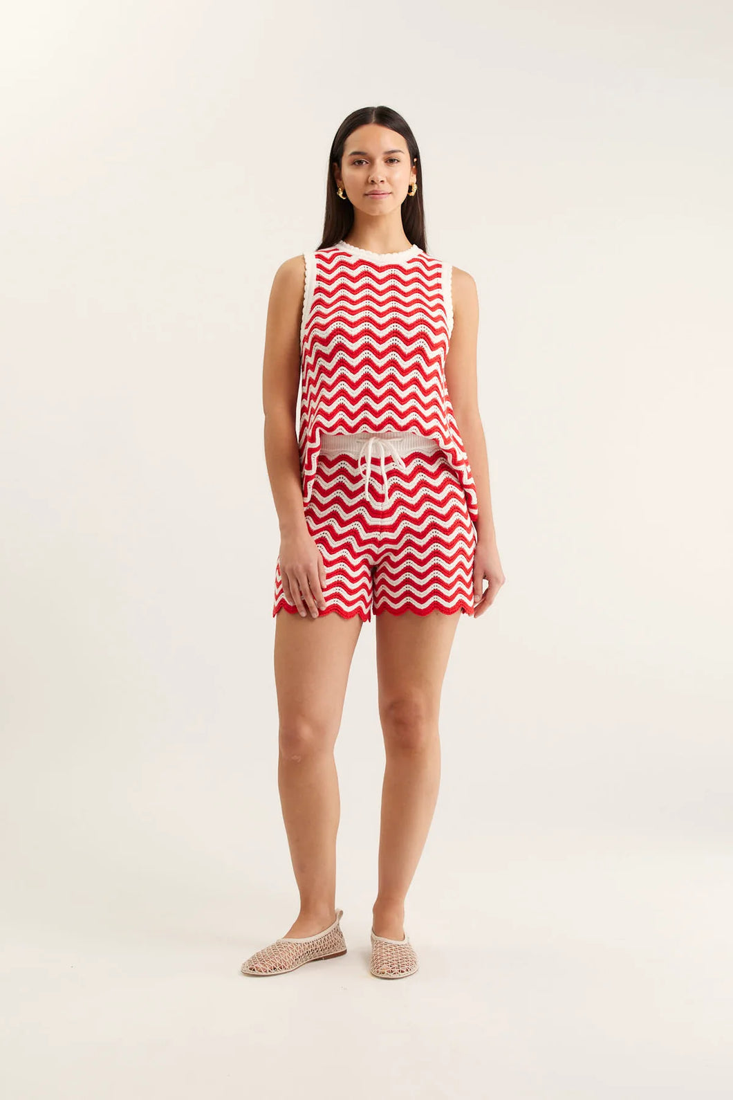 Alba Short - Red/White