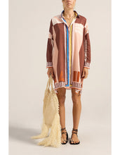 Load image into Gallery viewer, The Artemis Shirtdress - Pink/Brown