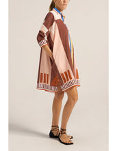 Load image into Gallery viewer, The Artemis Shirtdress - Pink/Brown
