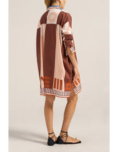 Load image into Gallery viewer, The Artemis Shirtdress - Pink/Brown