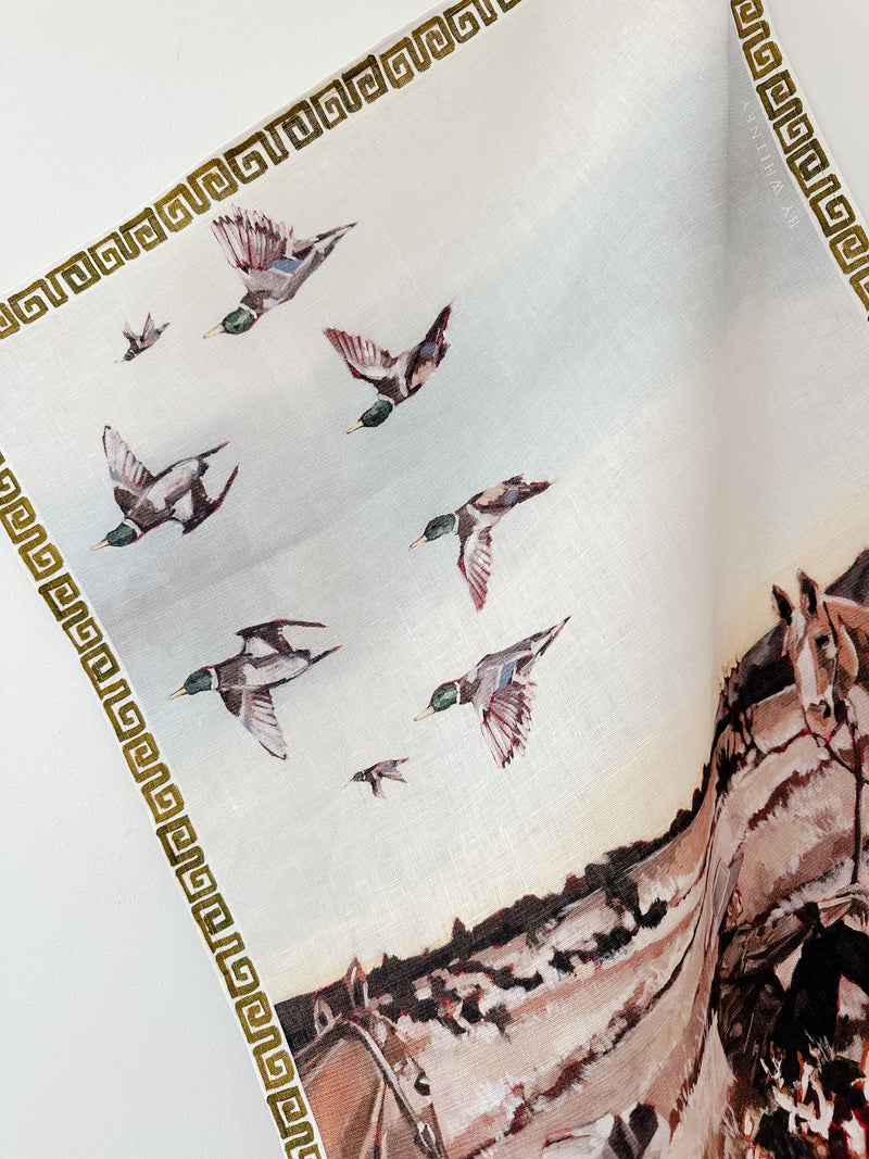 Linen Tea Towel - Cowboy Camp