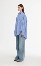 Load image into Gallery viewer, Riley Shirt - Navy/White stripe