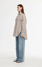 Load image into Gallery viewer, Riley Shirt - Stone/Ivory Stripe