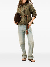 Load image into Gallery viewer, Cocoon Quilted Embroidered Jacket - Khaki