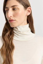 Load image into Gallery viewer, Turtle Neck Merino Tee - Warm White