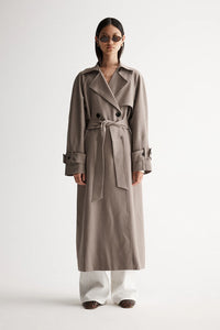 Marie Trench Coat - granite