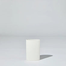 Load image into Gallery viewer, Ripple Oval Vase - Small Snow