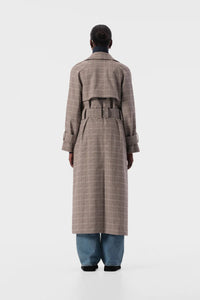 Freja Trench - Chocolate Check