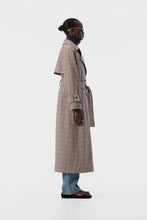 Load image into Gallery viewer, Freja Trench - Chocolate Check