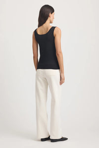 Scoop Merino Tank - Black