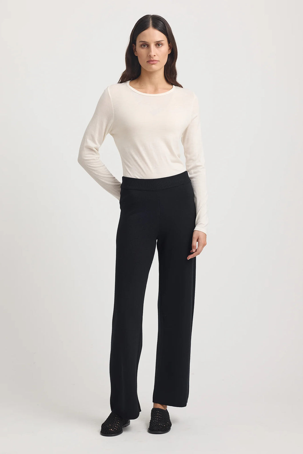 Crew Merino Tee - Warm White