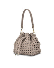 Load image into Gallery viewer, Box Weave Bucket Bag - Fawn Microsuede