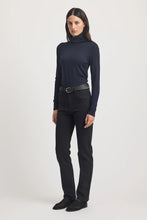 Load image into Gallery viewer, Turtle Neck Merino Tee - French Navy
