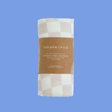 Load image into Gallery viewer, Checked Baby swaddle - Stone