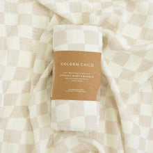 Load image into Gallery viewer, Checked Baby swaddle - Stone