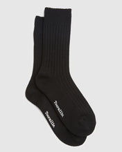 Load image into Gallery viewer, Ribbed Merino Socks - Black