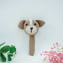 Load image into Gallery viewer, 100% Cotton Crochet Hand Rattle - Parker Puppy