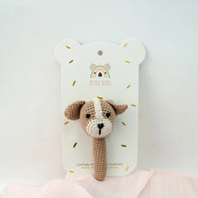 Load image into Gallery viewer, 100% Cotton Crochet Hand Rattle - Parker Puppy
