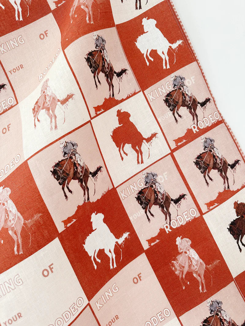Linen Tea Towel - King of Your Rodeo
