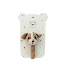 Load image into Gallery viewer, 100% Cotton Crochet Hand Rattle - Parker Puppy