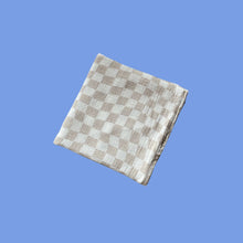 Load image into Gallery viewer, Checked Baby swaddle - Stone