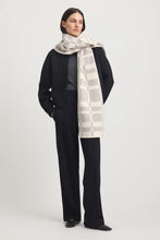 Load image into Gallery viewer, Abstract Checked Scarf - Light Oat