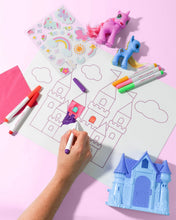 Load image into Gallery viewer, Wipeable Silicone Colouring Mat - Unicorn Castle
