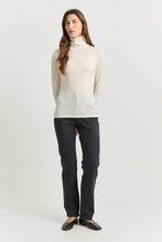 Load image into Gallery viewer, Turtle Neck Merino Tee - Warm White
