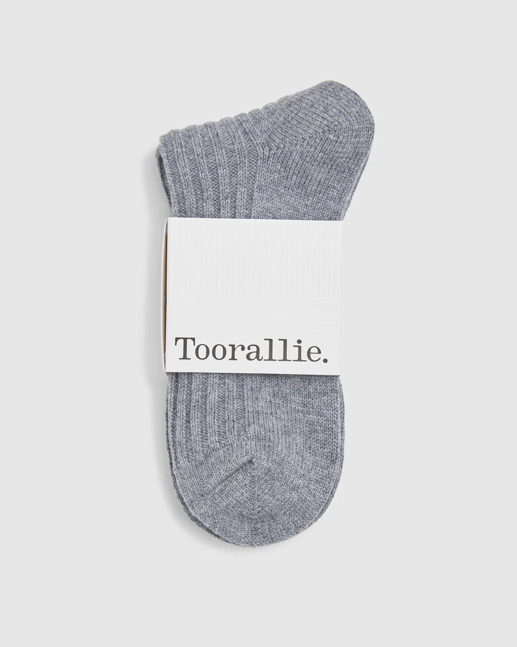 Ribbed Merino Socks - Grey