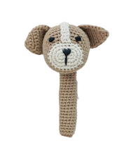 Load image into Gallery viewer, 100% Cotton Crochet Hand Rattle - Parker Puppy