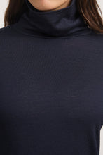 Load image into Gallery viewer, Turtle Neck Merino Tee - French Navy