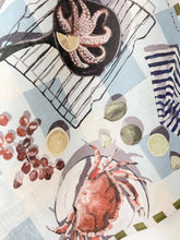 Load image into Gallery viewer, Linen Tea Towel - Seafood Spread