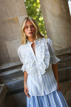 Load image into Gallery viewer, Leonie Blouse - Sky Antique Stripe