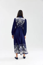Load image into Gallery viewer, Long-Sleeve Marley Dress - Royal Lace