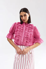 Load image into Gallery viewer, Leonie Blouse - Poppy Bark Stripe